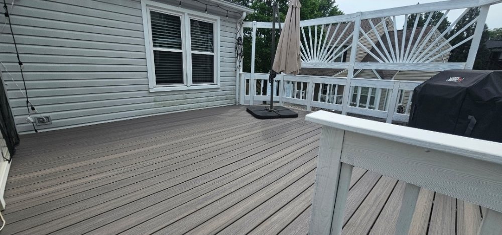 Wraparound cedar deck with pergola